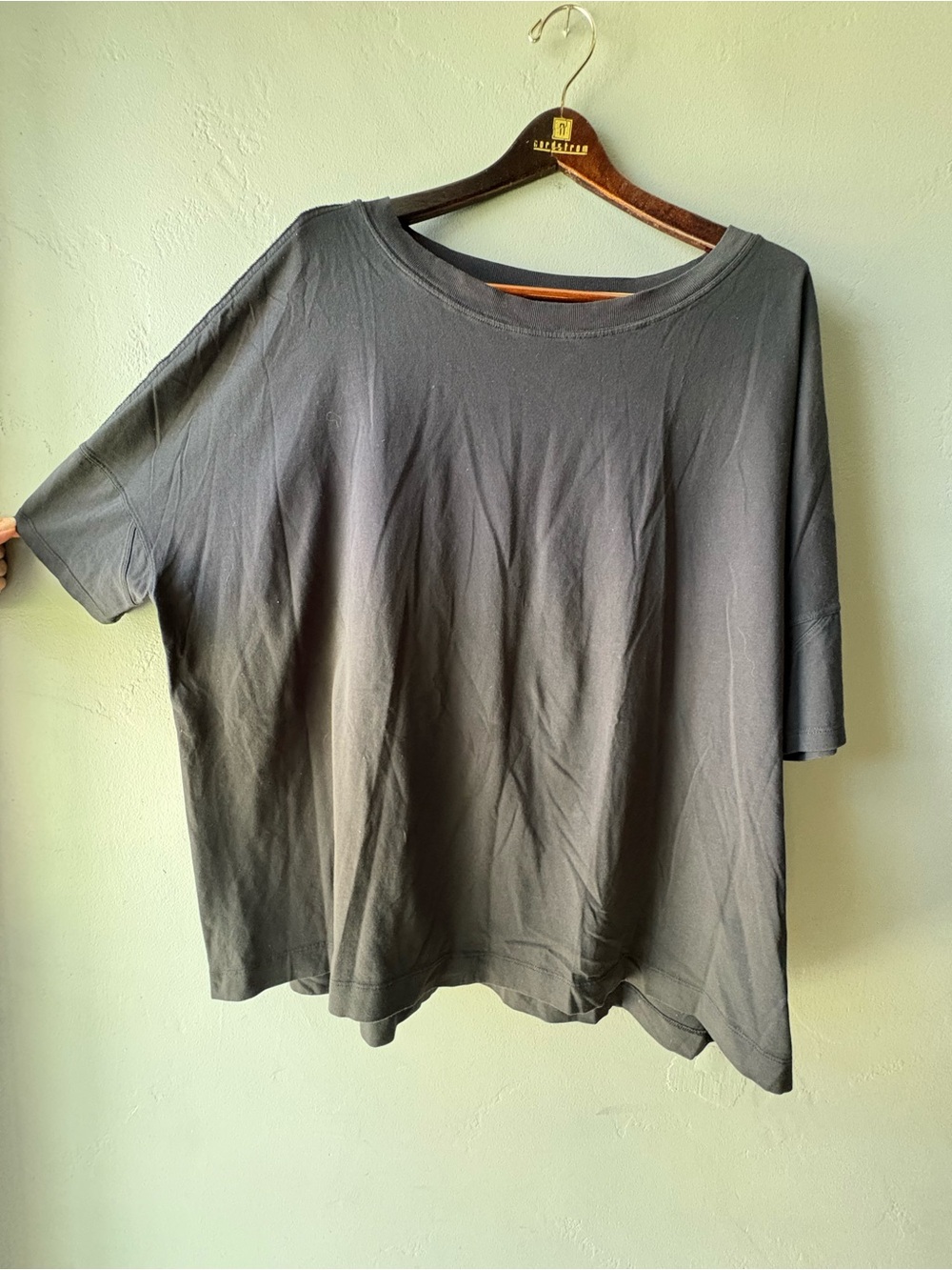 Lululemon Black Short Sleeve Boxy/Flowy Top ~ Size L/XL